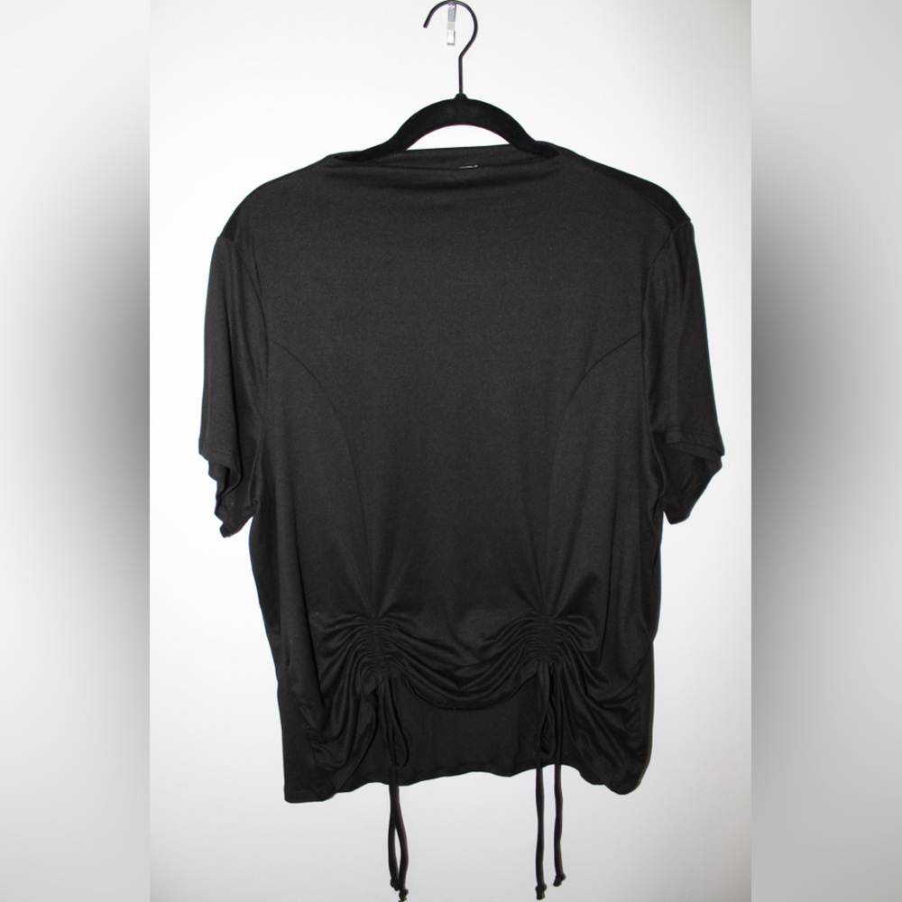 Love J Black Drawstring Crop Top